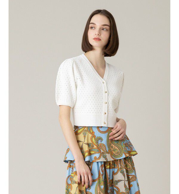 LOULOU WILLOUGHBY「【LOULOU WILLOUGHBY】アイレットポインテールカーディガン」|カーディガン|