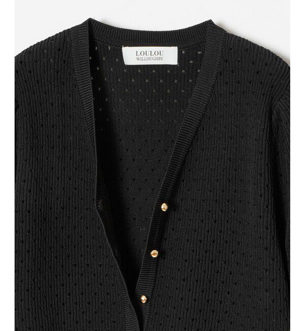 LOULOU WILLOUGHBY「【LOULOU WILLOUGHBY】アイレットポインテールカーディガン」|カーディガン|