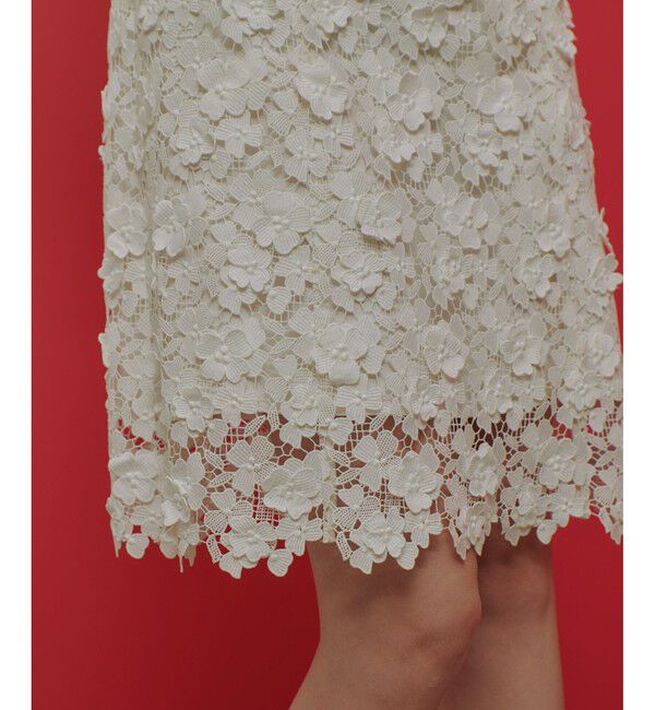 LOULOU WILLOUGHBY「【LOULOU WILLOUGHBY】ケミカルフラワーレースワンピース」|ワンピース|