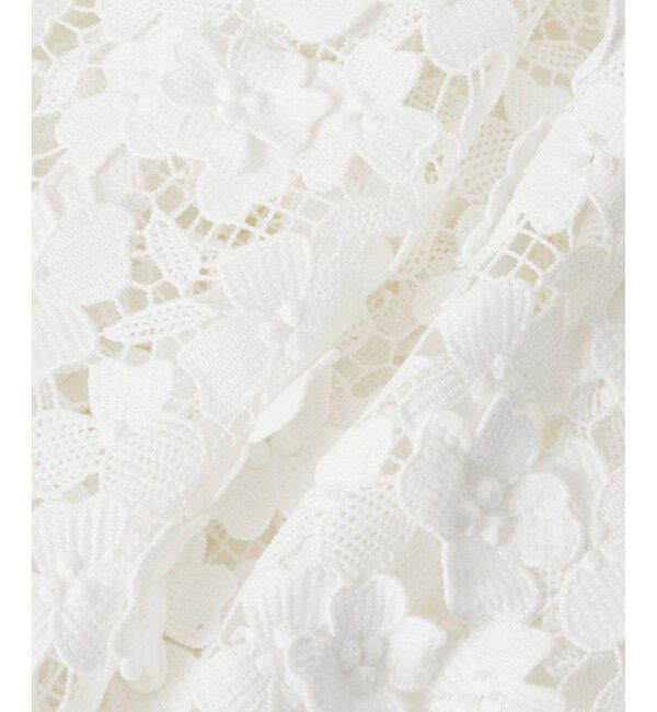 LOULOU WILLOUGHBY「【LOULOU WILLOUGHBY】ケミカルフラワーレースワンピース」|ワンピース|