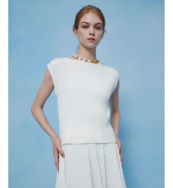 LOULOU WILLOUGHBY「【LOULOU WILLOUGHBY】プレーティングリブプルオーバー」|ニット・セーター|