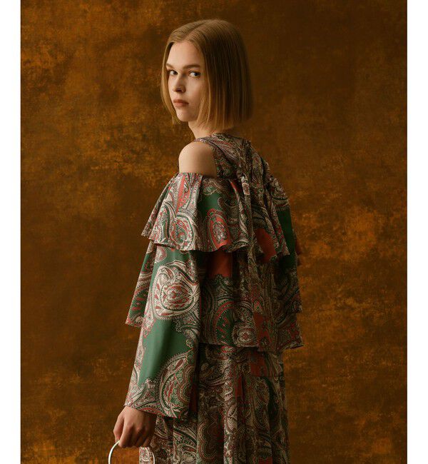 LOULOU WILLOUGHBY「【LOULOU WILLOUGHBY】RATTIペイズリーオフショルブラウス」|シャツ・ブラウス|