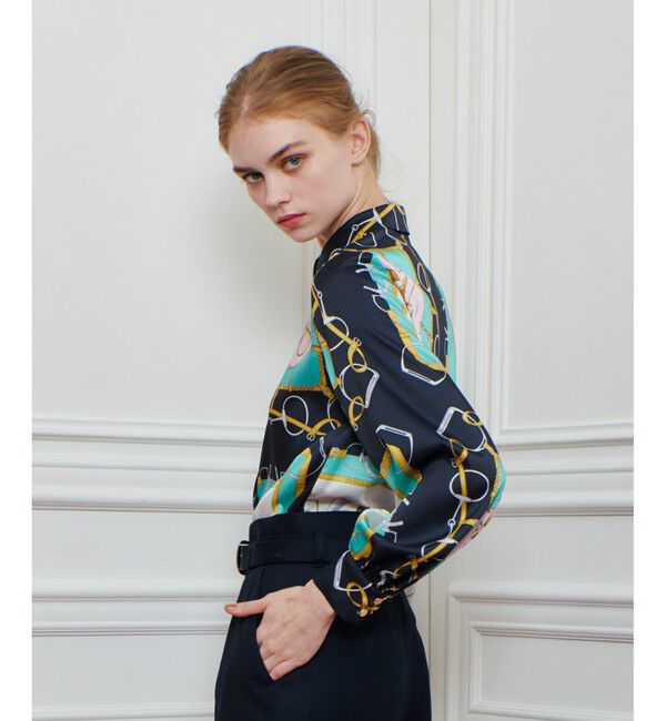 LOULOU WILLOUGHBY「【LOULOU WILLOUGHBY】RATTIジョッキープリントシャツブラウス」|シャツ・ブラウス|