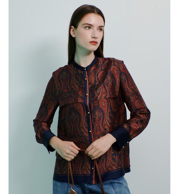 allureville「OFFICINAペイズリープリントブラウス」|シャツ・ブラウス|