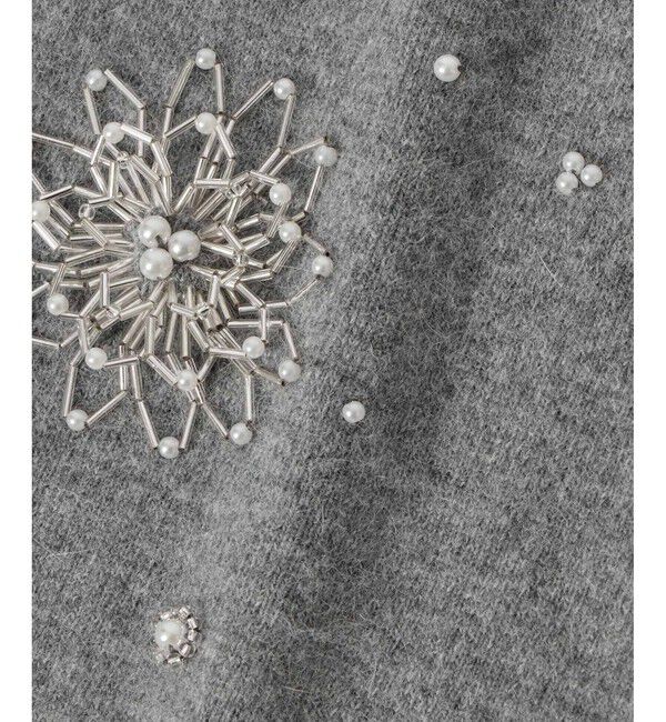 LOULOU WILLOUGHBY「【LOULOU WILLOUGHBY】ビーズフラワージレ」|ニット・セーター|