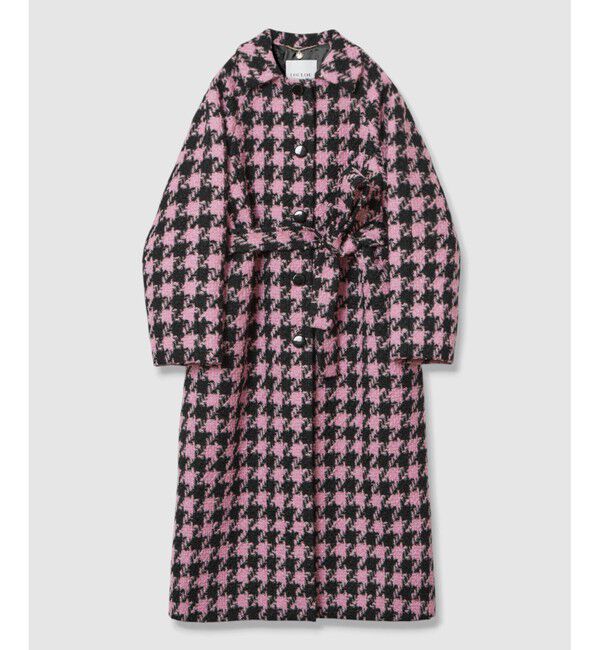 LOULOU WILLOUGHBY「【LOULOU WILLOUGHBY】ロービング千鳥ロングコート」|ダッフルコート|