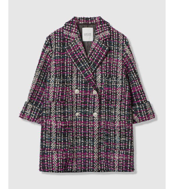 LOULOU WILLOUGHBY「【LOULOU WILLOUGHBY】CLARENSONツイードコート」|ステンカラーコート|