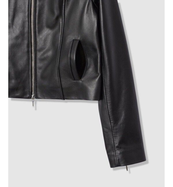 allureville「スタンドカラーレザーライダースジャケット」|ライダースジャケット|