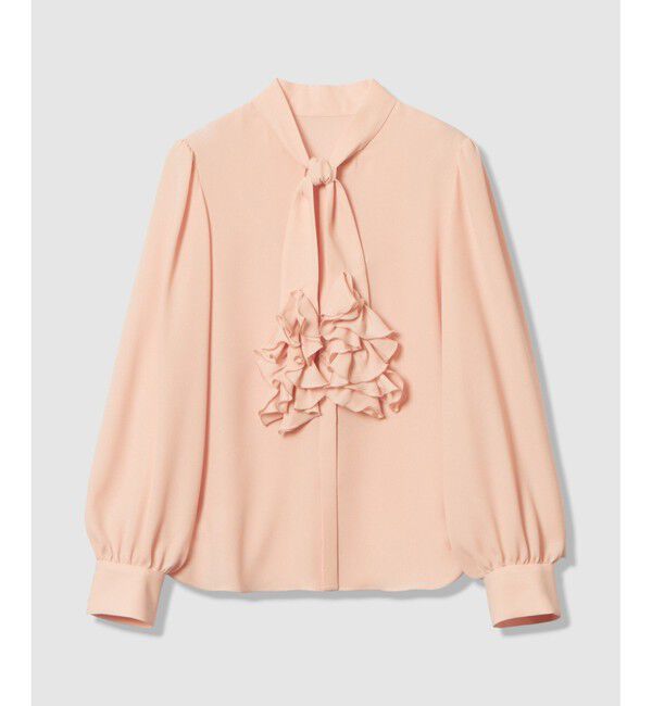 LOULOU WILLOUGHBY「【LOULOU WILLOUGHBY】ペタルフリルボウタイブラウス」|シャツ・ブラウス|