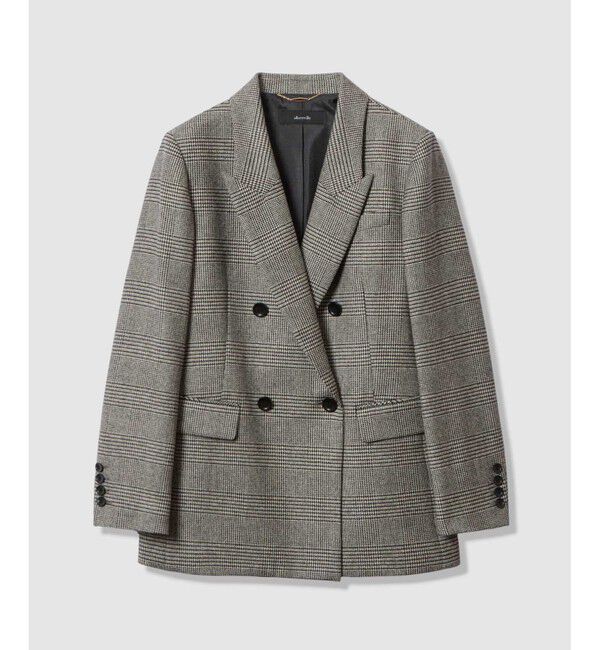 allureville「CHIC TWEEDダブルジャケット」|テーラードジャケット|ブラック