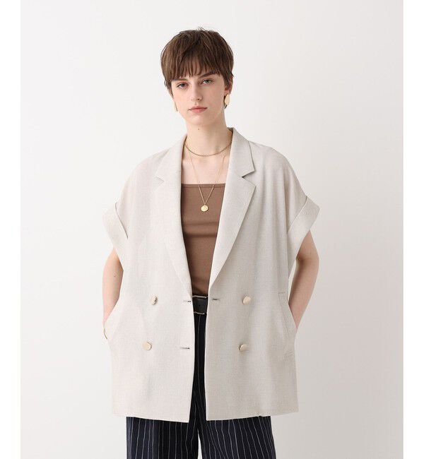 allureville「◇スラブメッシュフレンチスリーブジャケット」|テーラードジャケット|