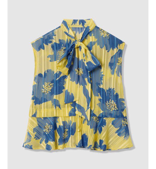 allureville「WEB ルミネ別注 シアーヨウリュウブラウス」|シャツ・ブラウス|イエロー系