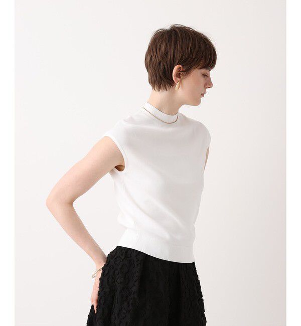 allureville「ソウバリモックネックフレンチスリーブプルオーバー」|ニット・セーター|