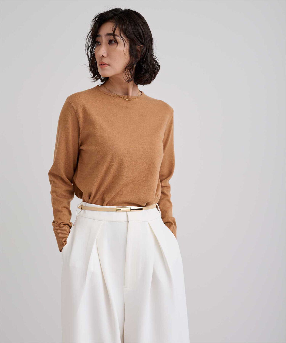 ur's「カシミヤタッチクルーネックニットトップス」|ニット・セーター|