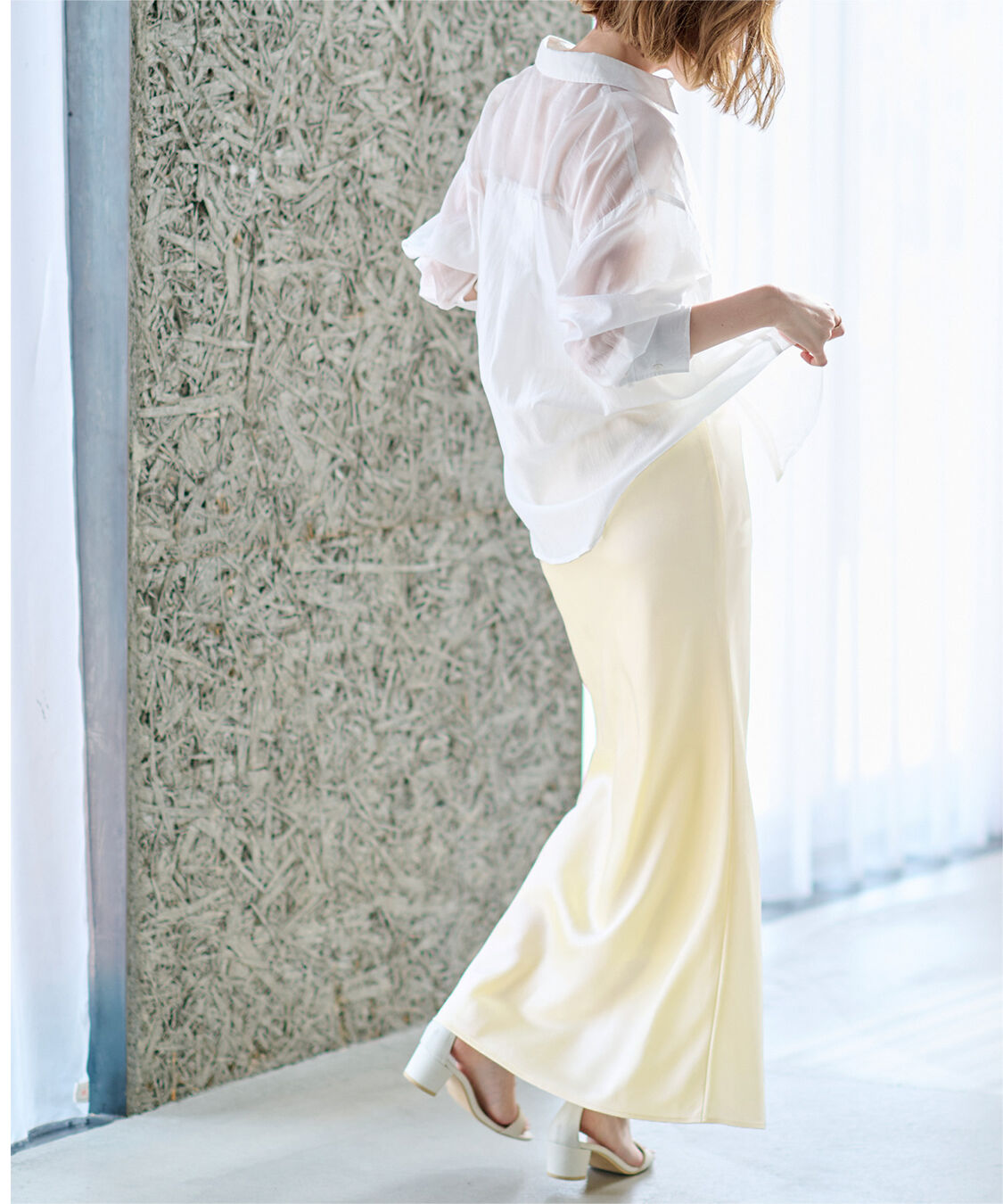 ur's「サテンマーメイドマキシスカート」|スカート|