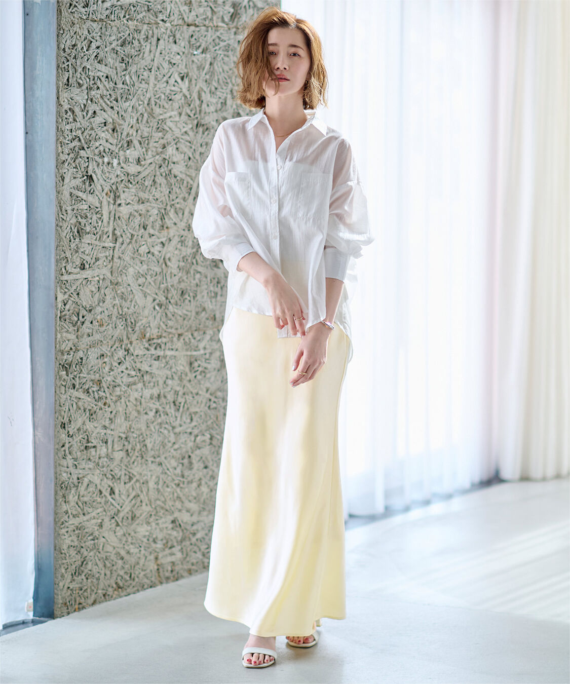 ur's「サテンマーメイドマキシスカート」|スカート|