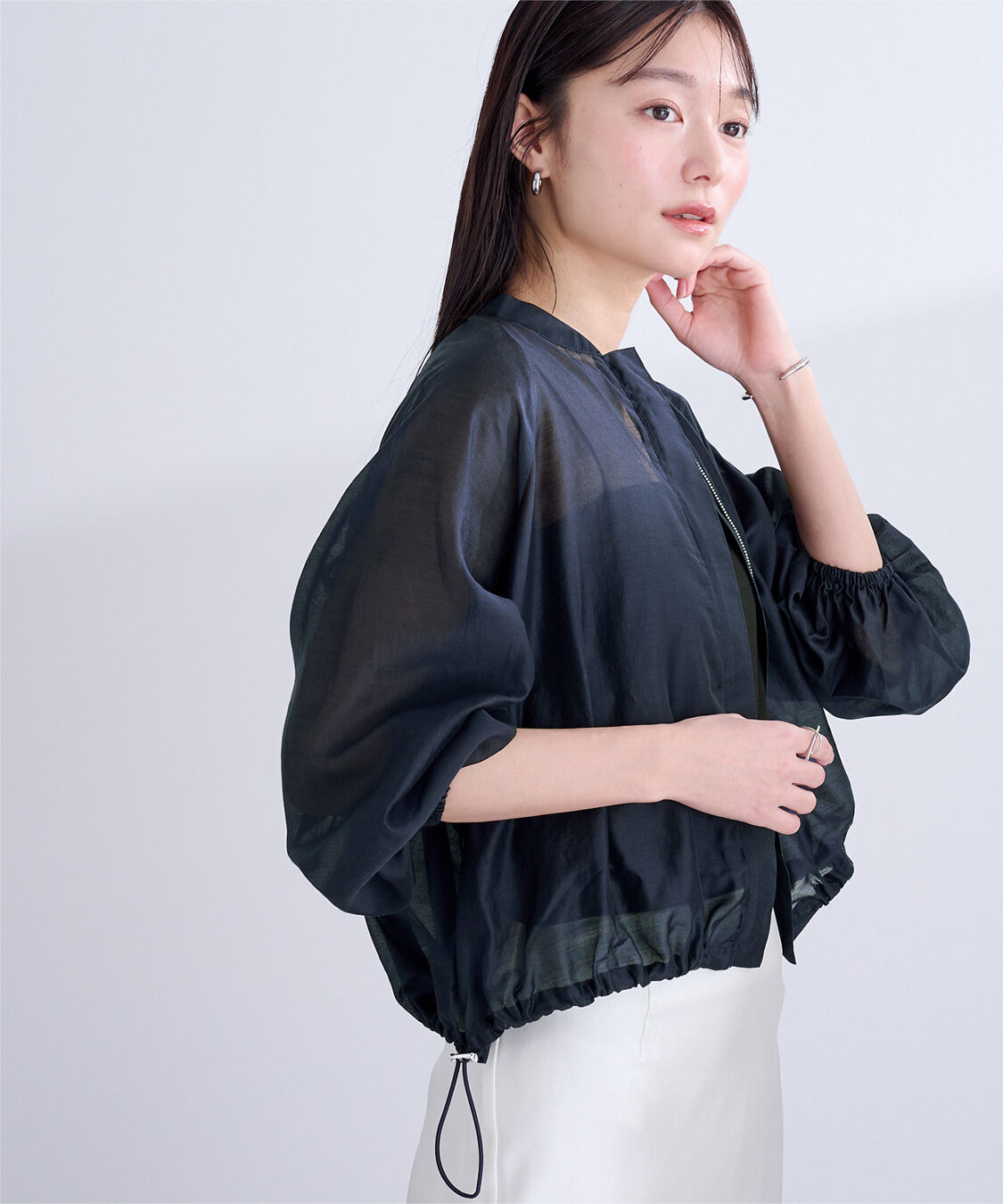 ur's「ドローストリングシアーブルゾン」|ブルゾン・スタジャン|