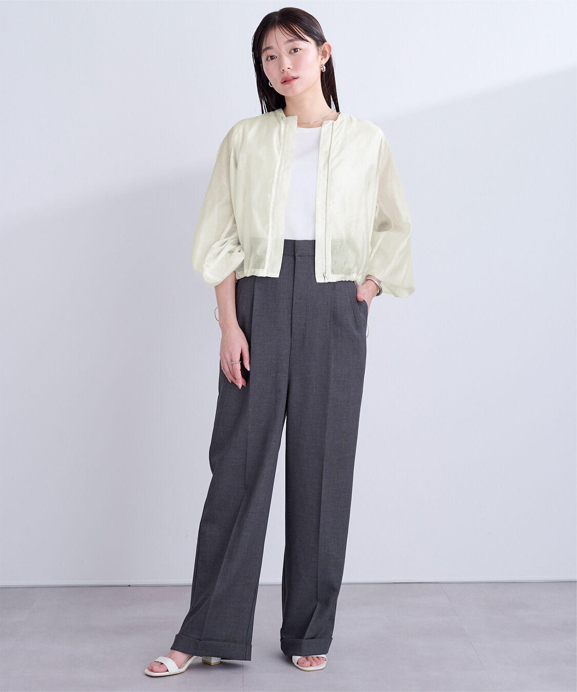 ur's「ドローストリングシアーブルゾン」|ブルゾン・スタジャン|