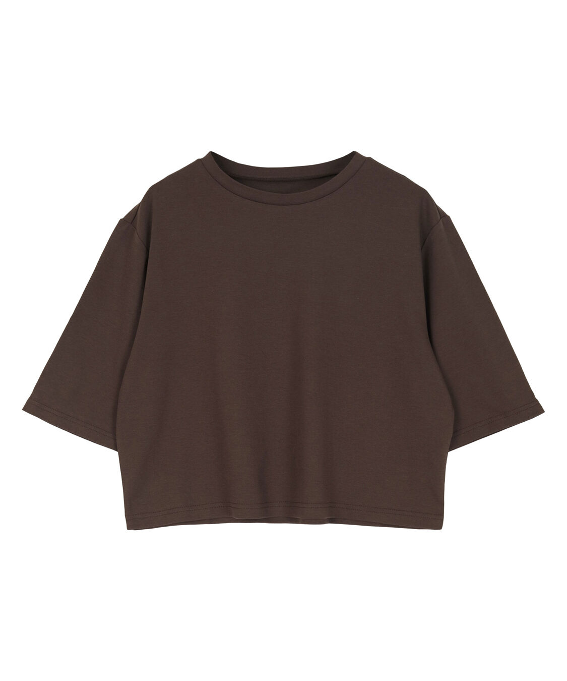 ur's「汗染み防止クロップドTシャツ」|Tシャツ・カットソー|ブラウン