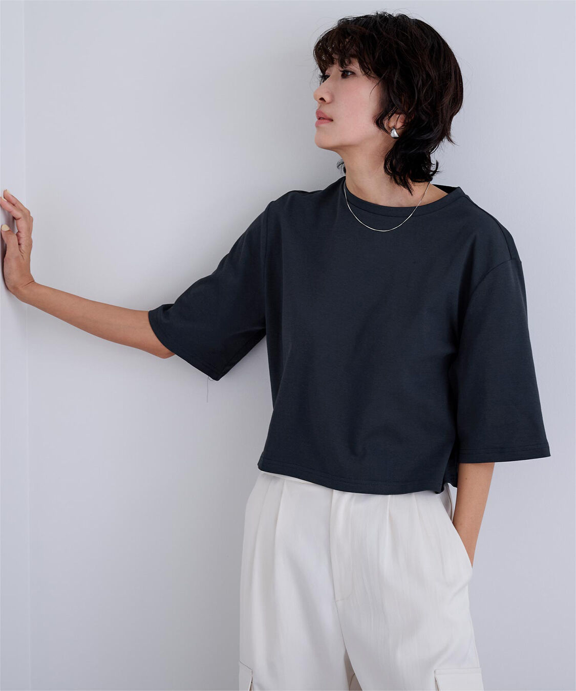 ur's「汗染み防止クロップドTシャツ」|Tシャツ・カットソー|