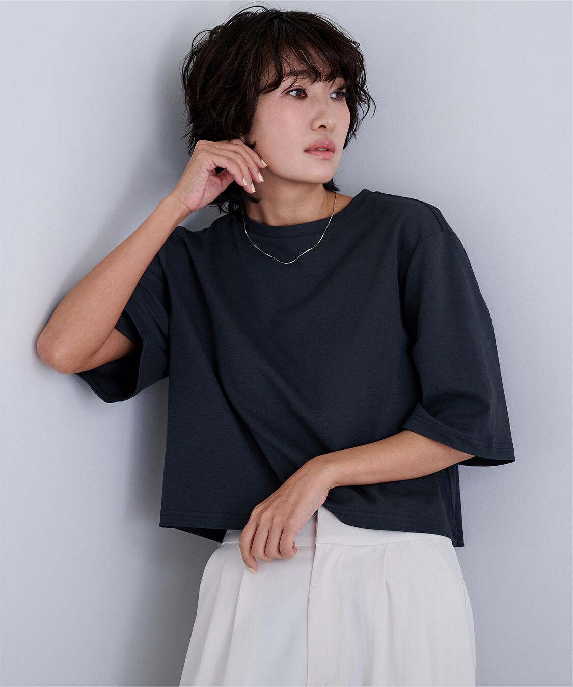 ur's「汗染み防止クロップドTシャツ」|Tシャツ・カットソー|