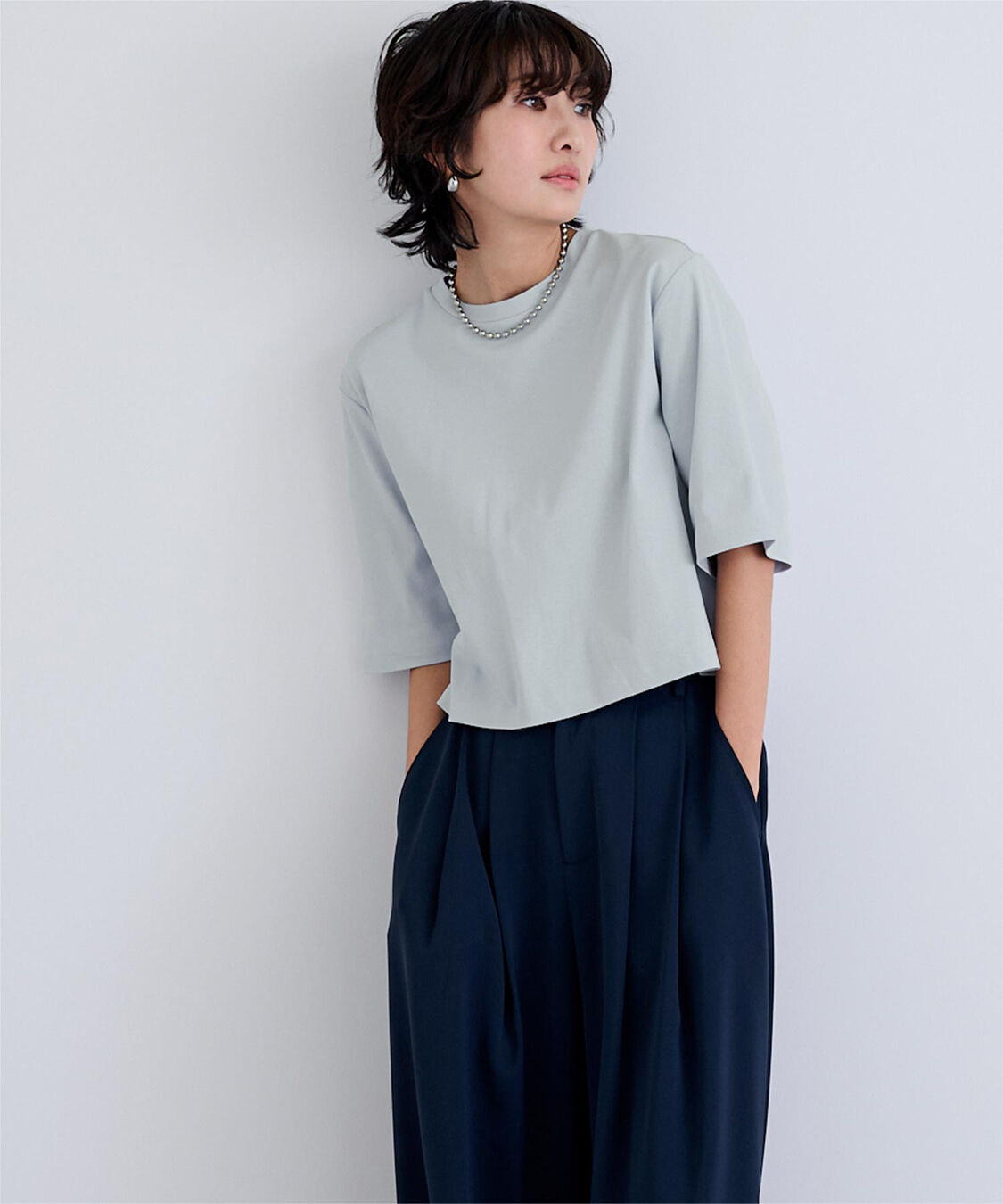 ur's「汗染み防止クロップドTシャツ」|Tシャツ・カットソー|