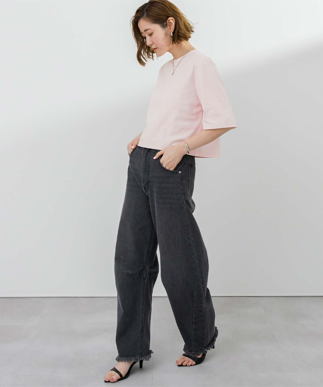 ur's「汗染み防止クロップドTシャツ」|Tシャツ・カットソー|