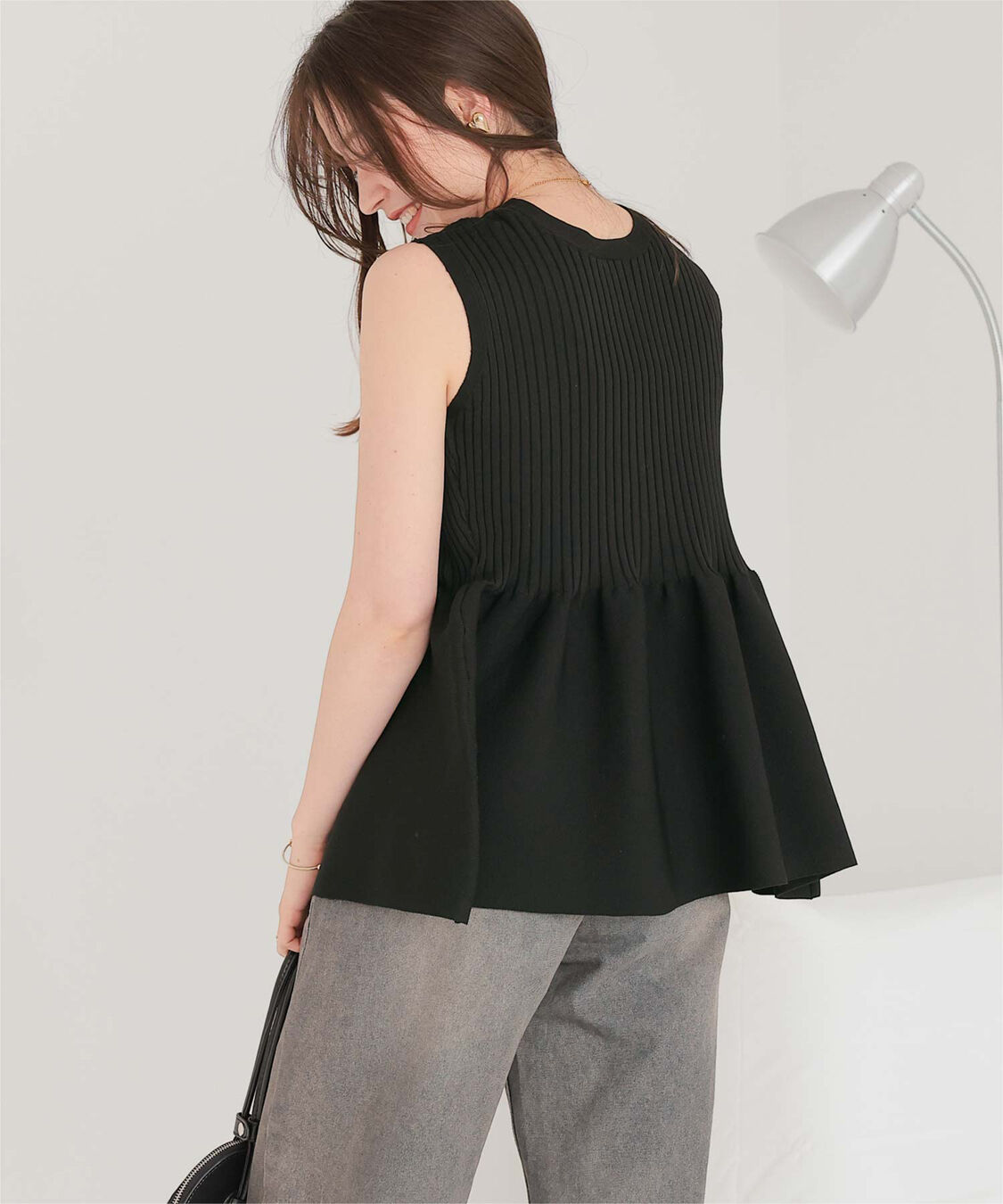 titivate「前後2wayノースリーブペプラムニットトップス」|ニット・セーター|