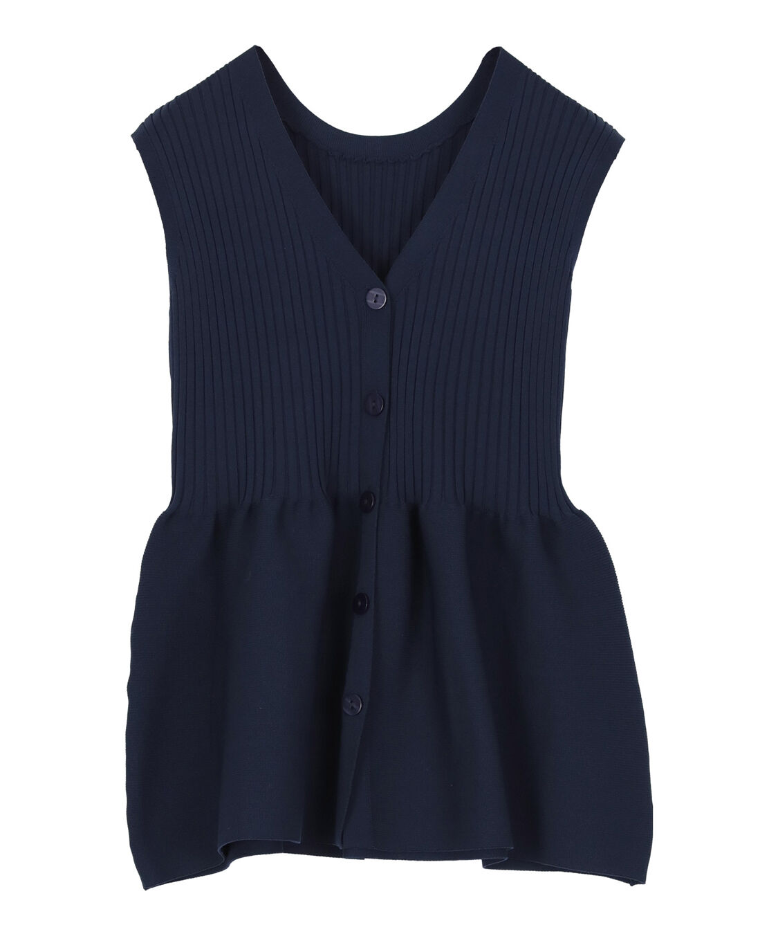 titivate「前後2wayノースリーブペプラムニットトップス」|ニット・セーター|