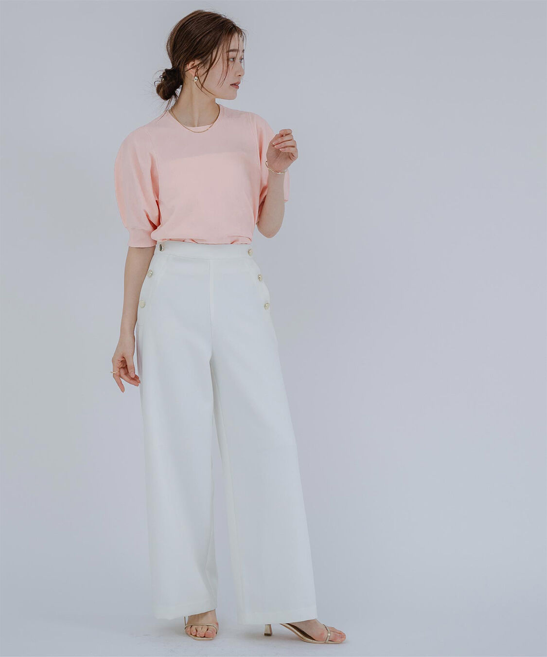 ur's「ｽﾎﾟﾝﾃﾞｨｯｼｭﾊﾟﾌｽﾘｰﾌﾞﾆｯﾄ」|ニット・セーター|