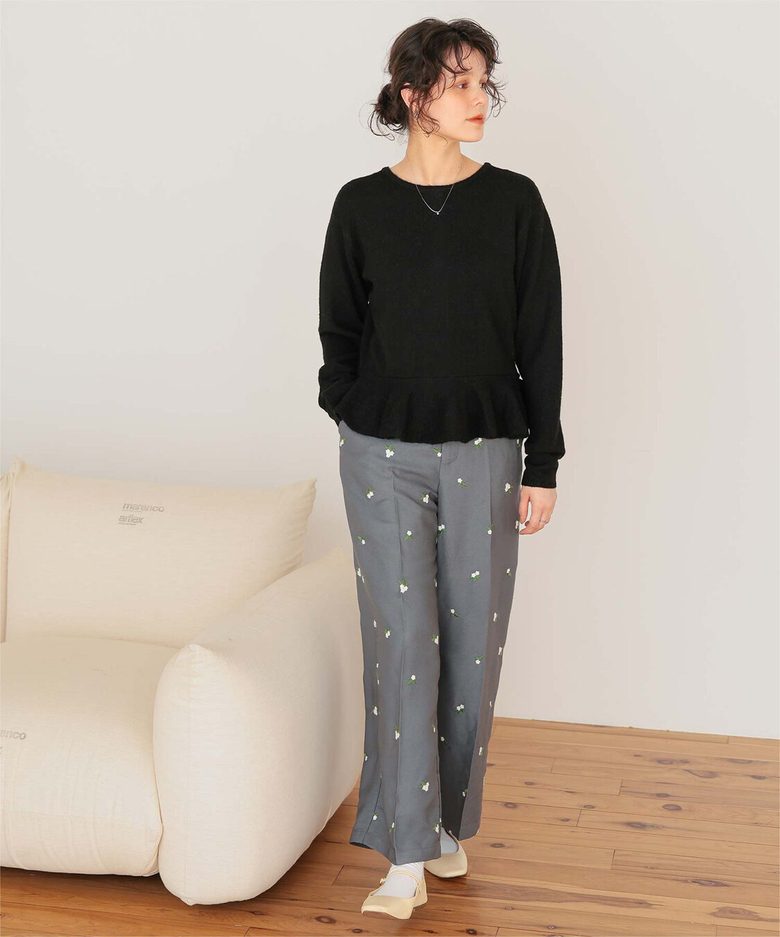 titivate「前後2wayフリルヘムニットカーディガン/トップス」|ニット・セーター|