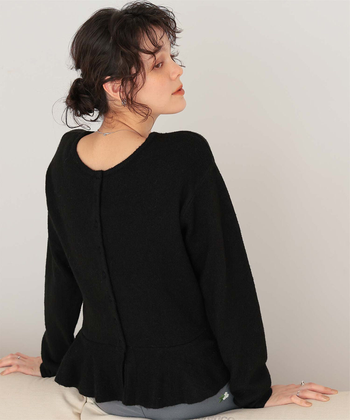 titivate「前後2wayフリルヘムニットカーディガン/トップス」|ニット・セーター|