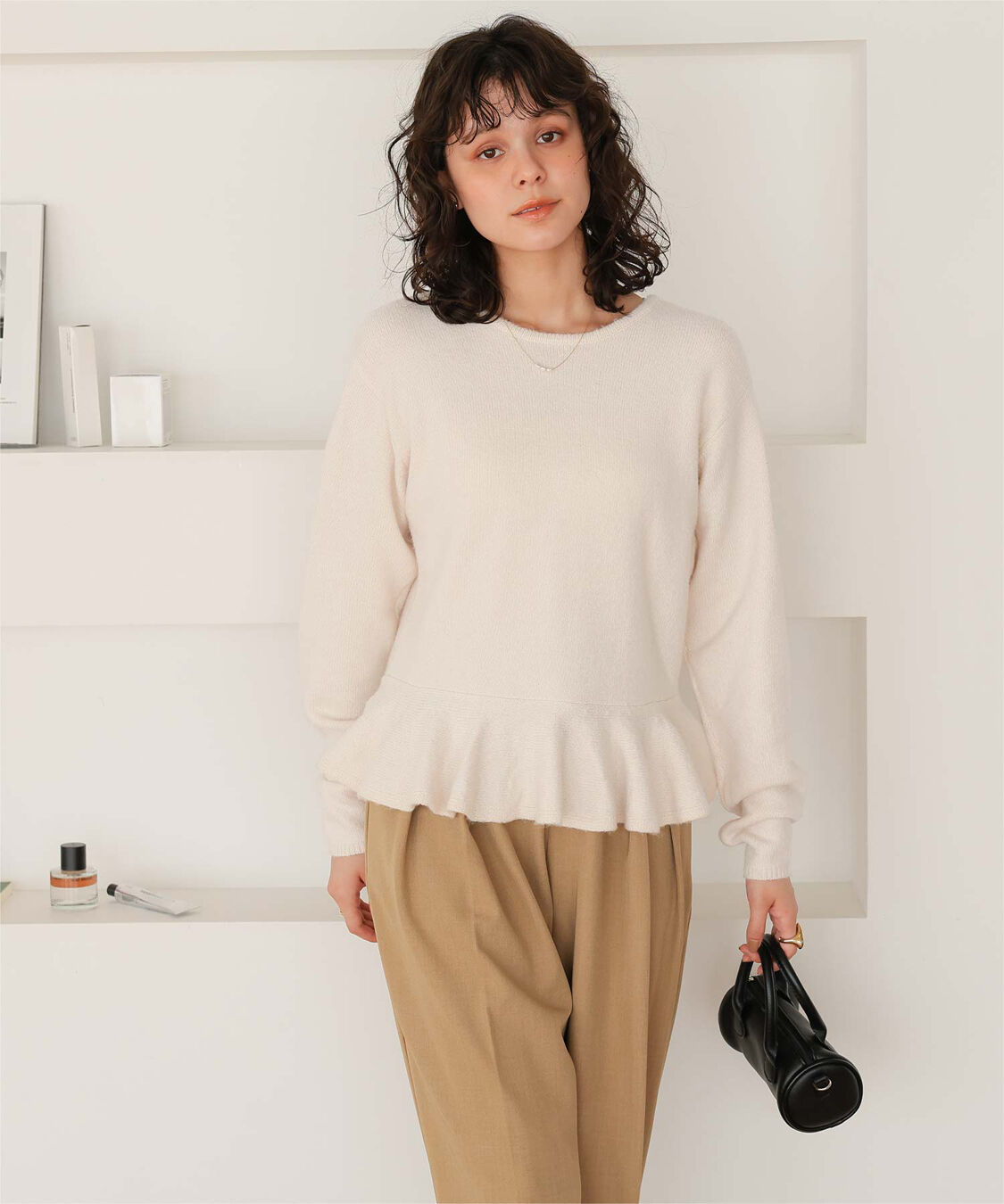 titivate「前後2wayフリルヘムニットカーディガン/トップス」|ニット・セーター|