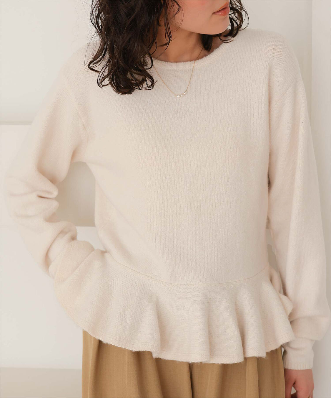 titivate「前後2wayフリルヘムニットカーディガン/トップス」|ニット・セーター|