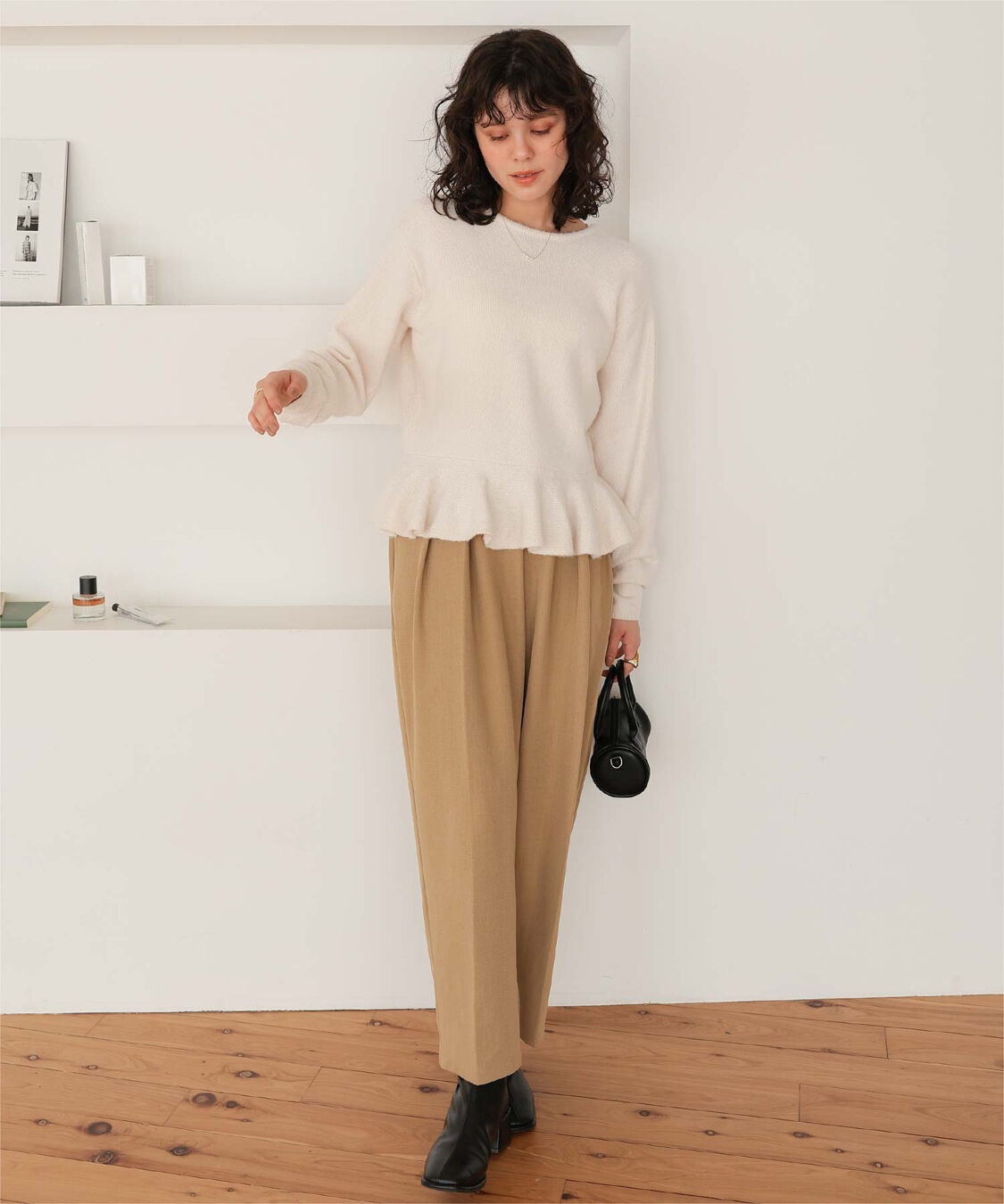 titivate「前後2wayフリルヘムニットカーディガン/トップス」|ニット・セーター|