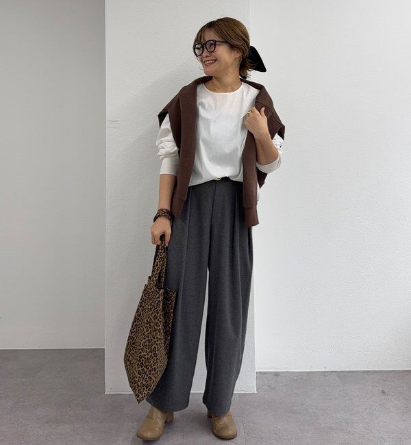  「【2サイズ/インフルエンサー企画】ツータック起毛スラックスパンツ」|その他|