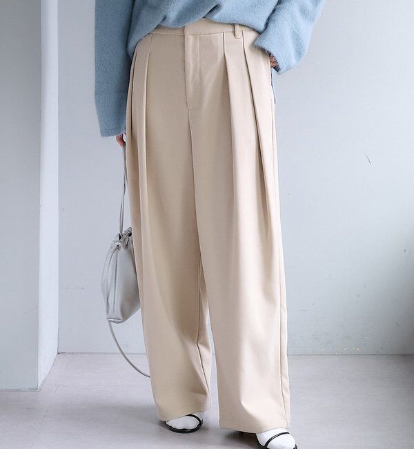  「【2サイズ/インフルエンサー企画】ツータック起毛スラックスパンツ」|その他|