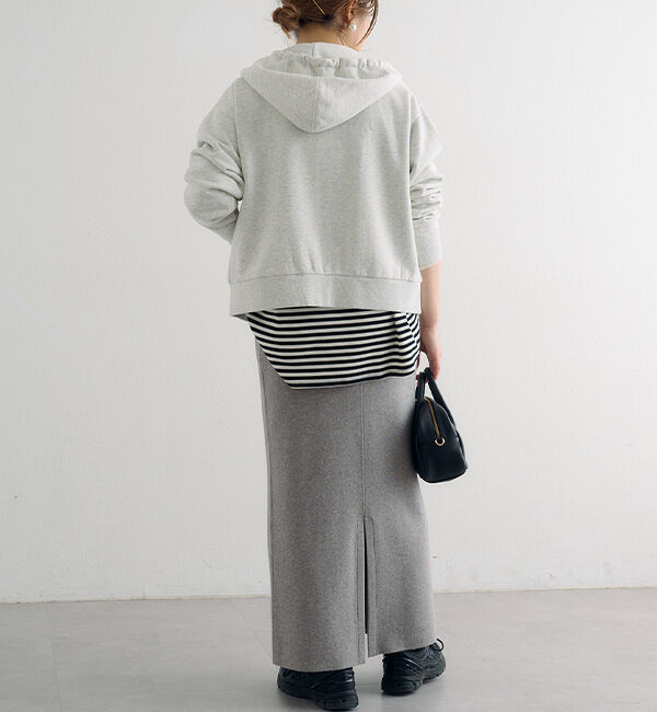  「ダブルジップ裏毛スウェットパーカー」|パーカー|