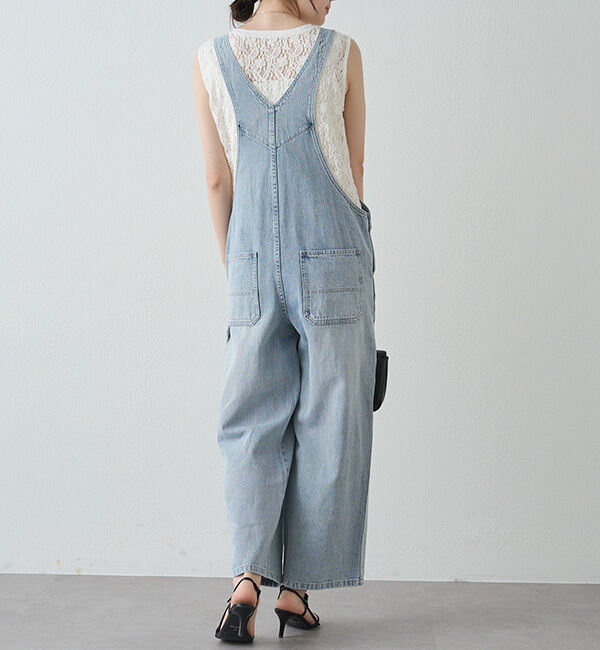  「綿麻デニムサロペット」|その他|