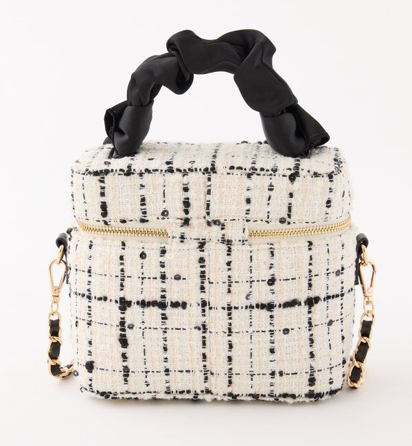  「ギャザーハンドルツイードバニティバッグ」|ショルダー・メッセンジャー|