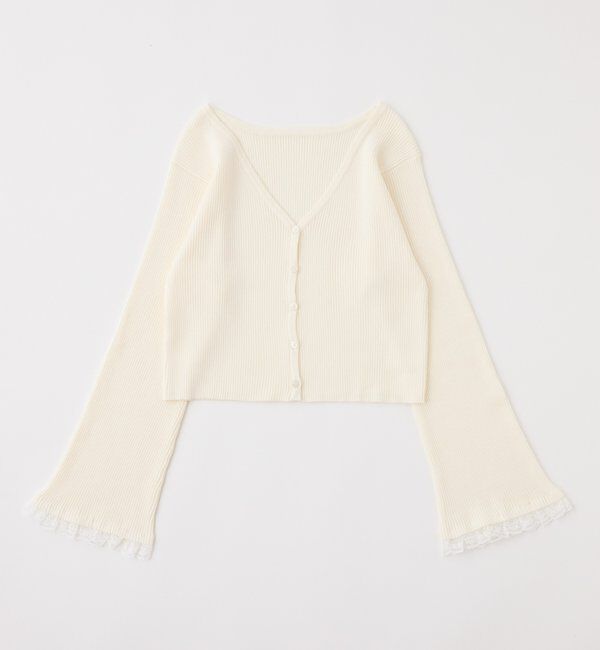  「袖レースカーディガン」|ニット・セーター|