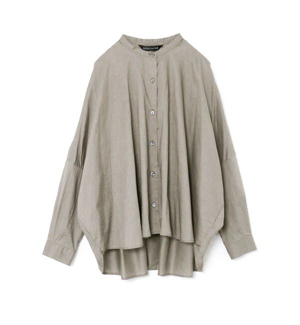 mizuiro ind「mizuiro ind バックギャザーワイドシャツ」|シャツ・ブラウス|ライトグレージュ