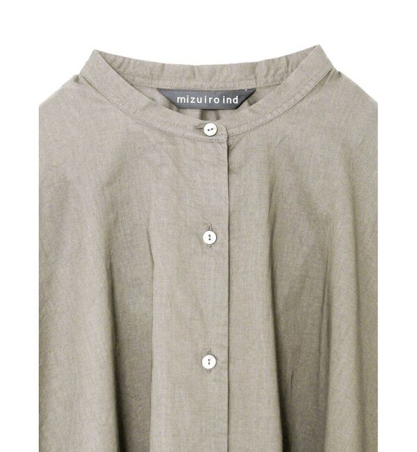 mizuiro ind「mizuiro ind バックギャザーワイドシャツ」|シャツ・ブラウス|
