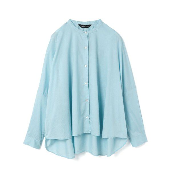 mizuiro ind「mizuiro ind バックギャザーワイドシャツ」|シャツ・ブラウス|サックス