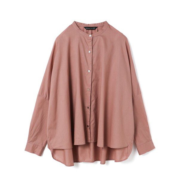 mizuiro ind「mizuiro ind バックギャザーワイドシャツ」|シャツ・ブラウス|オレンジ