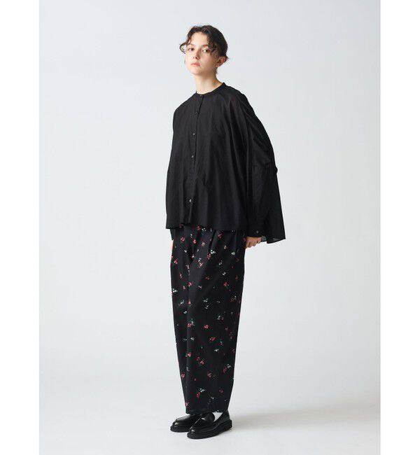 mizuiro ind「mizuiro ind バックギャザーワイドシャツ」|シャツ・ブラウス|