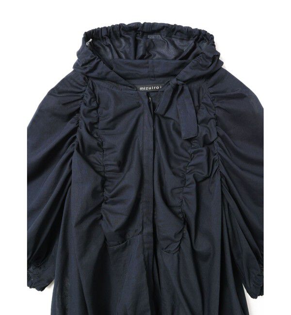 mizuiro ind「mizuiro ind ギャザーフード付きシャツ」|シャツ・ブラウス|
