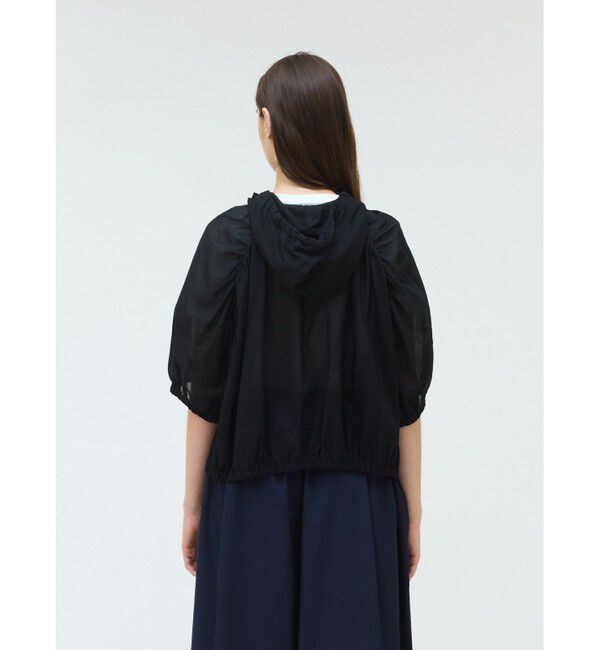 mizuiro ind「mizuiro ind ギャザーフード付きシャツ」|シャツ・ブラウス|