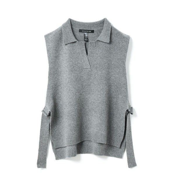 mizuiro ind「mizuiro ind スキッパーニットベスト」|ベスト・ジレ|