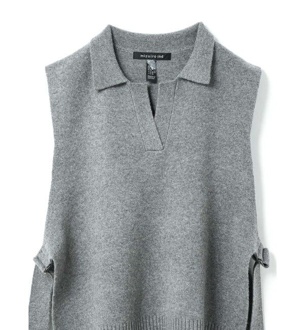 mizuiro ind「mizuiro ind スキッパーニットベスト」|ベスト・ジレ|